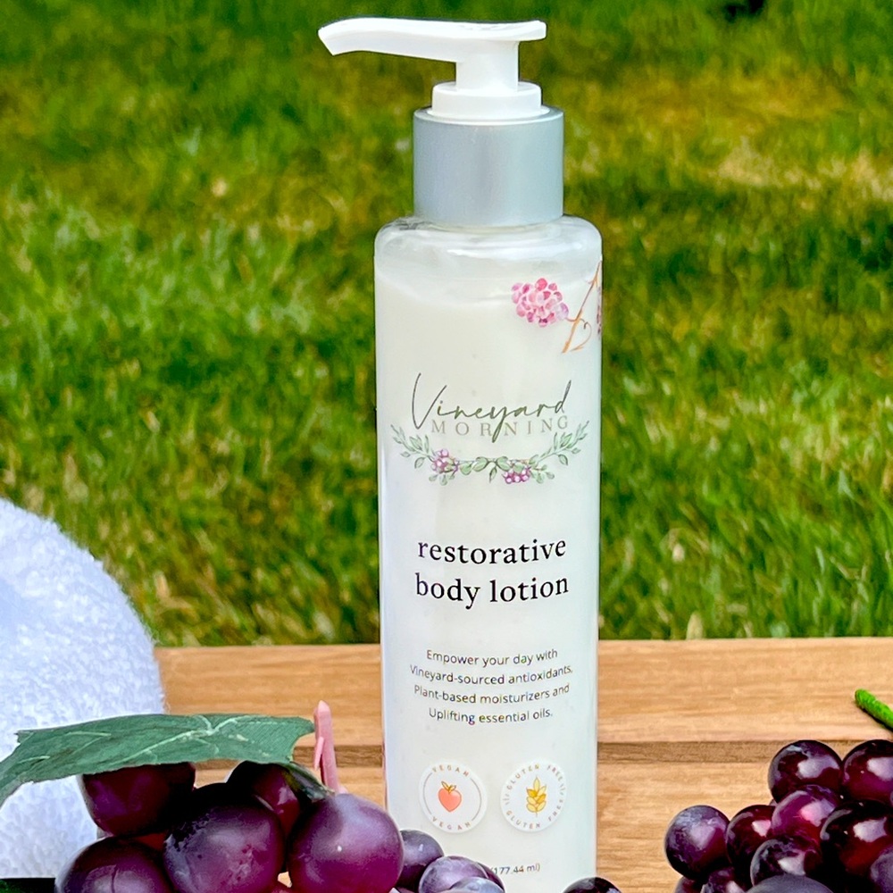 Natural Face-Grade Body Lotion with Vineyard Skincare Extracts